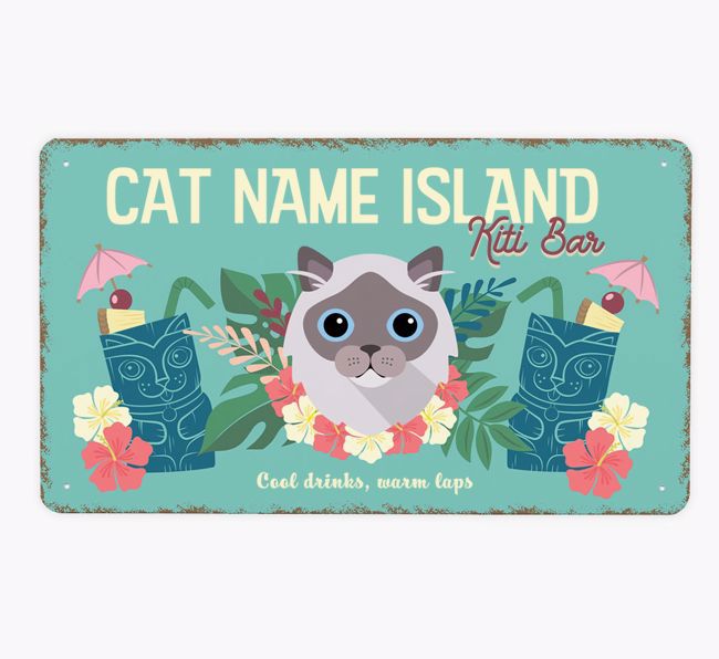 Island Kiti Bar: Personalised {breedCommonName} Metal Sign